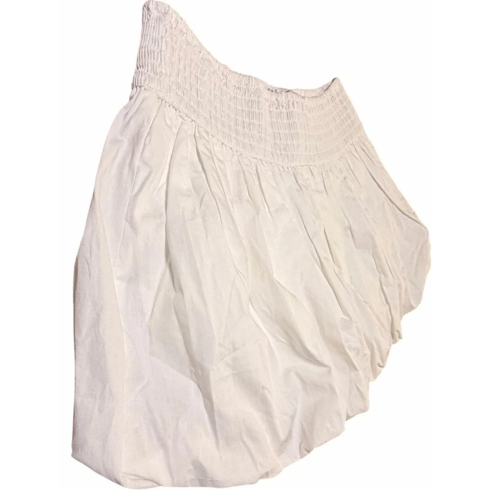 Torn by Ronny Kobo Florence Bubble Mini Skirt White Cotton NWT‎ Medium